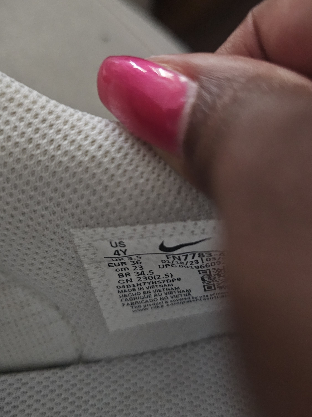 Nike Kids Dunk Low 'Knicks' White And Orange Sneakers - Picture 6 of 8